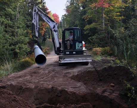 Excavating Culvert Job Stillwater Lane, Wisconsin